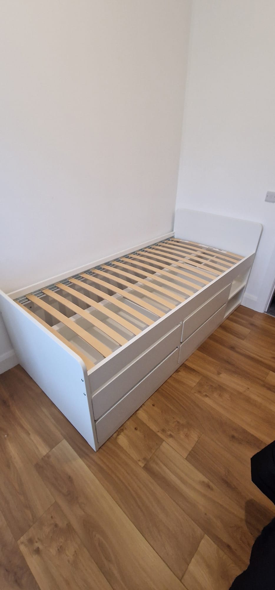 Bed base with drawers